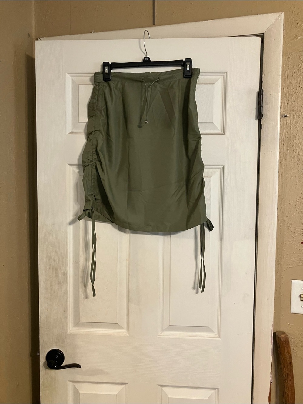 Olive Green Drawstring Side-Tie Women's Skirt